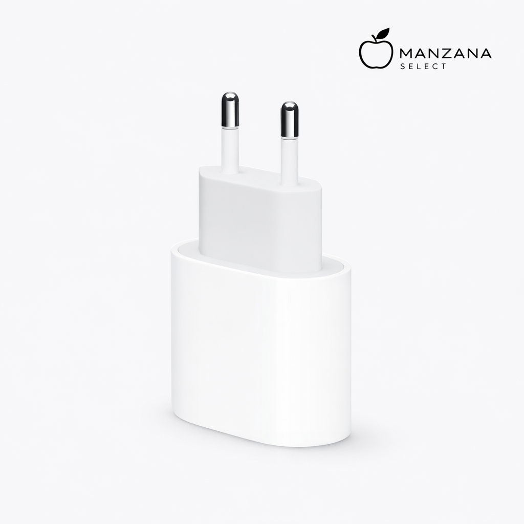 Adaptador de corriente USB-C de 20 W, iPhone. iPad, Apple Watch, HomePod, AirPods, Blanco