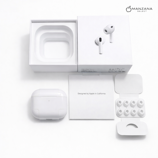 AirPods Pro 3 (2025 3ª gen), Inalámbricos, Cancelación de ruido, Medición frecuencia cardíaca, Live Translation, Chip H2, USB-C, Blanco