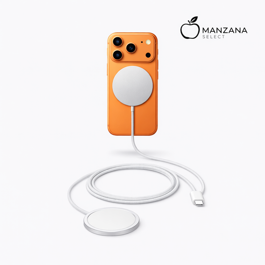 Cargador MagSafe, 2 metros, Compatibilidad Qi, Para todos los iPhone 12, 13, 14, 15, 16, 17 y Air, Blanco