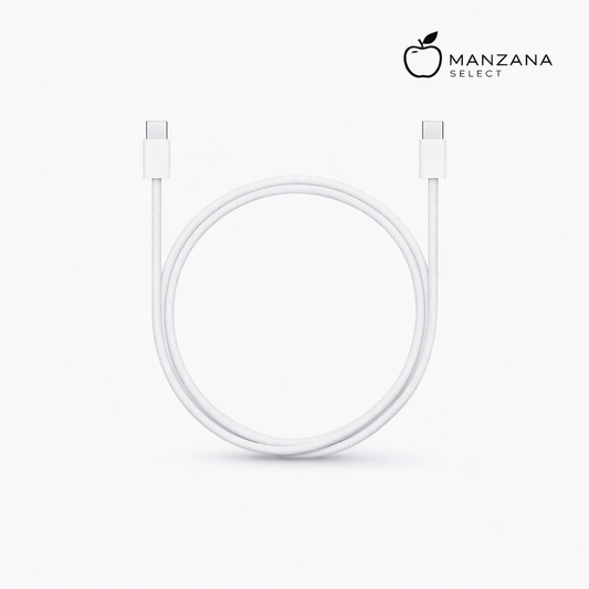 Cable de USB-C DE 60W, iPhone, iPad, Mac, AirPods, 1 metros, Blanco
